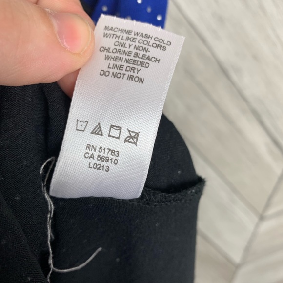 Blue, white, black, with silver Polka dots tank - Picture 6 of 6